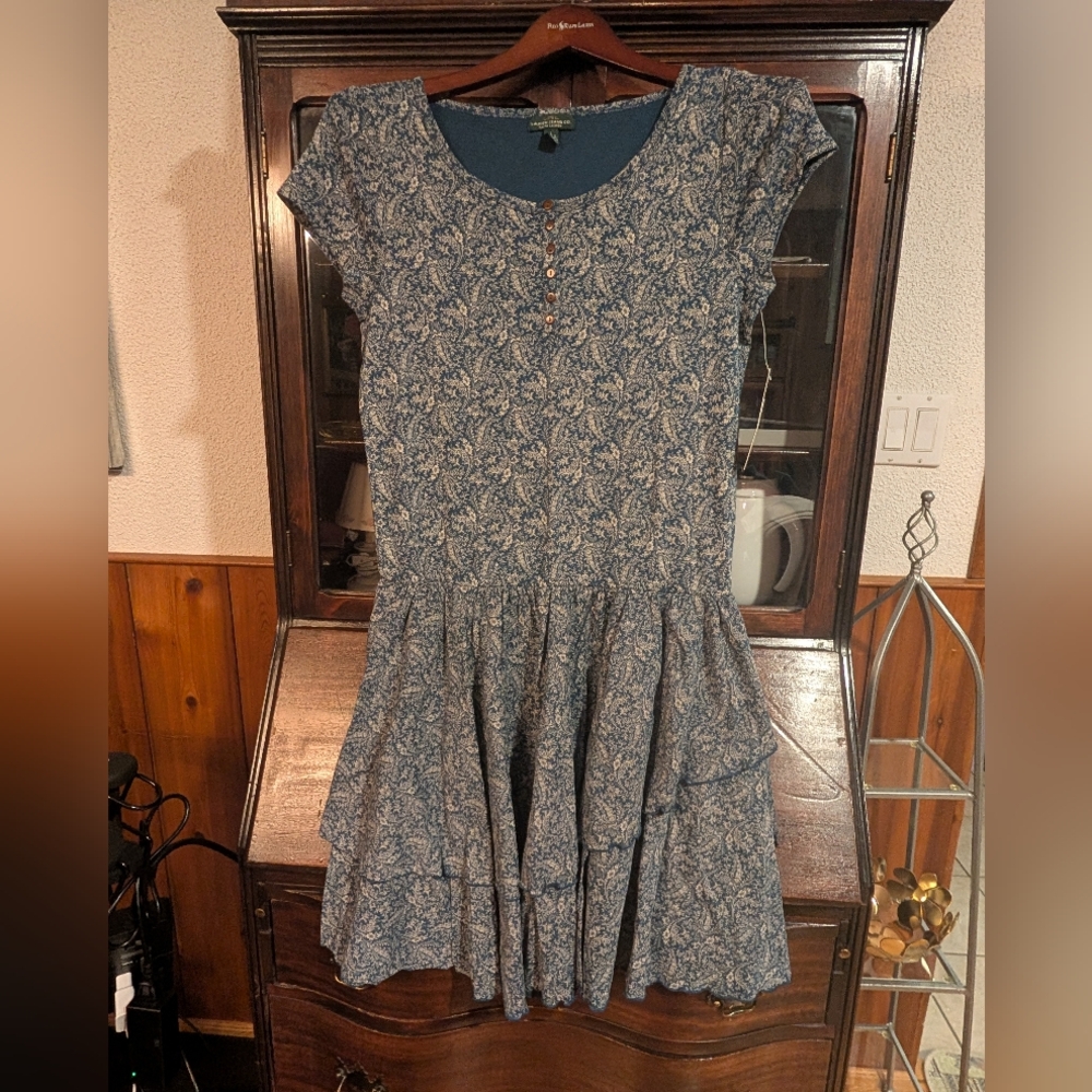 Ralph Lauren Blue Floral Mini Dress